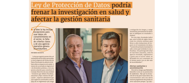 Ley de Protección de Datos podría frenar la investigación en salud y afectar la gestión sanitaria